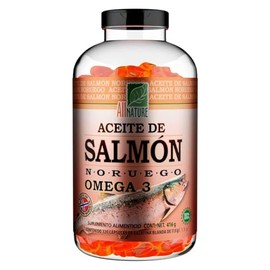 All Nature. Aceite de Salmón Noruego Omega 3. 320 Cápsulas. 1300 mg por Porción con EPA y DHA. Suplemento Familiar con Ingredientes Naturales y Alta Pureza.