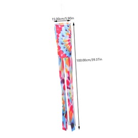 Yardwe Pack of 4 Colourful Wind Socks for Garden and Patio - 100 cm Long Polyester Wind Chimes with Rainbow Pattern - Ideal for Outdoor Decoration, Festivals and Celebrations