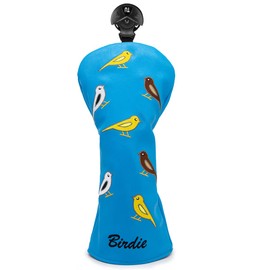 Golf Club Headcovers Birdie Golf Wood Covers Set Golf Driver Covers Fairway Wood Utility Hybrid Headcovers Aliennana Premium Leather for Women Men Black Gold Fashion
