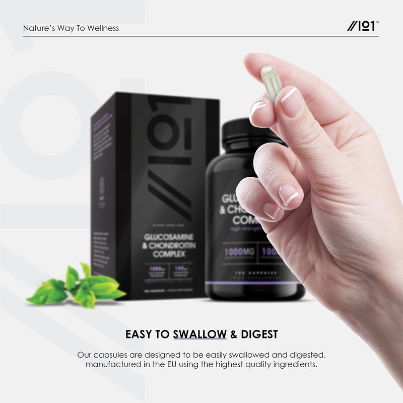 Glucosamine & Chondroitin Complex - with MSM, Boswellia, Rosehip, Ginger