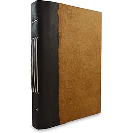 Kathmandu Valley Co. Nepali Collector Journal, Leather & Lokta, Writing Hardcover Office Notebook Planner with Handmade Paper. Made in The Himalayas of Nepal. (6x9, Terra Cotta)