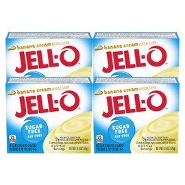 Jell-O Banana Cream Sugar Free Pudding & Pie Filling (4-Pack)