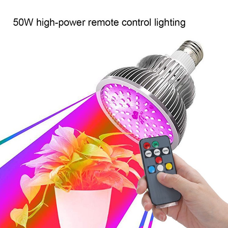 Indoor Garden 50W 64LED Remote Control Full Spectrum Plant Grow