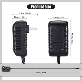 TOBWOLF 2PCS 9V 1A Power Supply Adapter, 9W AC 100V-240V to DC 9V 1A Universal Switching Transformer, 9V 1A Switching Adapter AC to DC Converter for MP3, MP4, Routers, 5.5mm x 2.5mm Plug