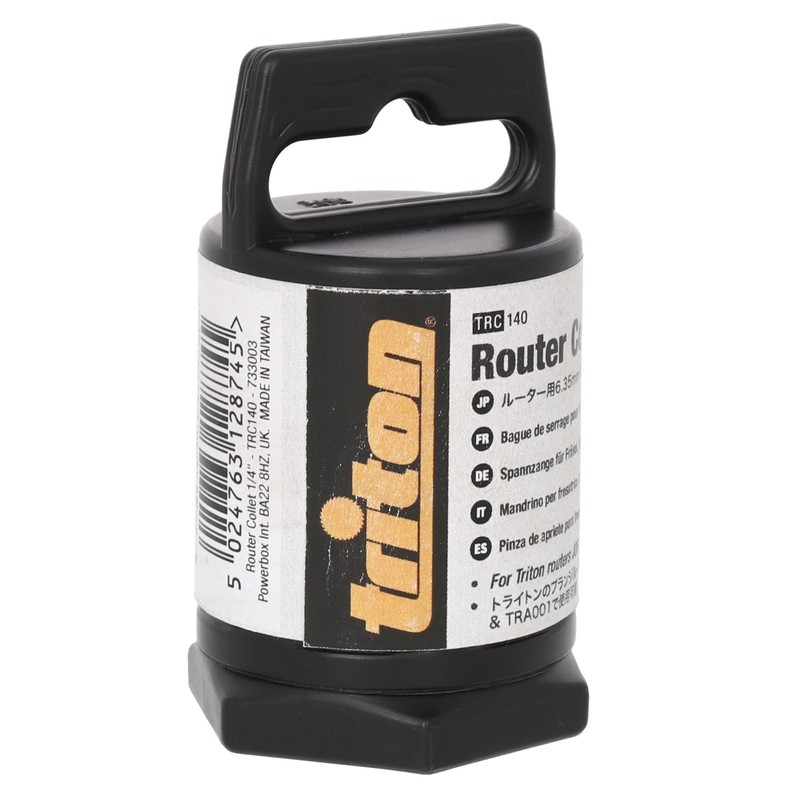 Triton トライトン プランジルーター(JOF001、MOF001 及び TRA001)用 ルーターコレット 6.35mm(1/4インチ) TRC140