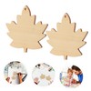 DOITOOL 6pcs Unfinished Maple Leaf Wood Cutouts Craft Wood Shapes