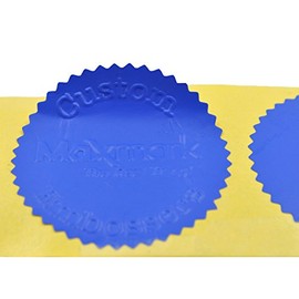 1.75" Self Adhesive Seal Labels for Certificates, Notary Embossing Seals - Matte Blue -100 Count