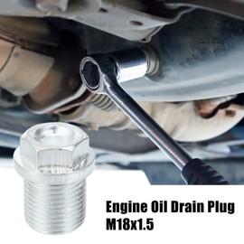 A ABSOPRO 986833 Oil Drain Plug Drain Plug M18 x 1.5 Steel Oil Pan for Volvo Pack of 4