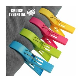 Colourful Cruise Ship Towel Clips for Sun Loungers, Cruise, Beach & Pool Chairs - Cruise Essential by Anchors Up