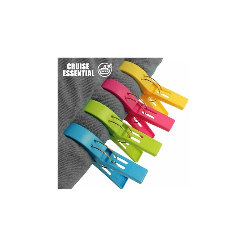 Colourful Cruise Ship Towel Clips for Sun Loungers, Cruise, Beach