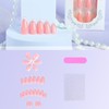 GUAACCB Almond Press on Nails Glitter French Tips Fake Nails