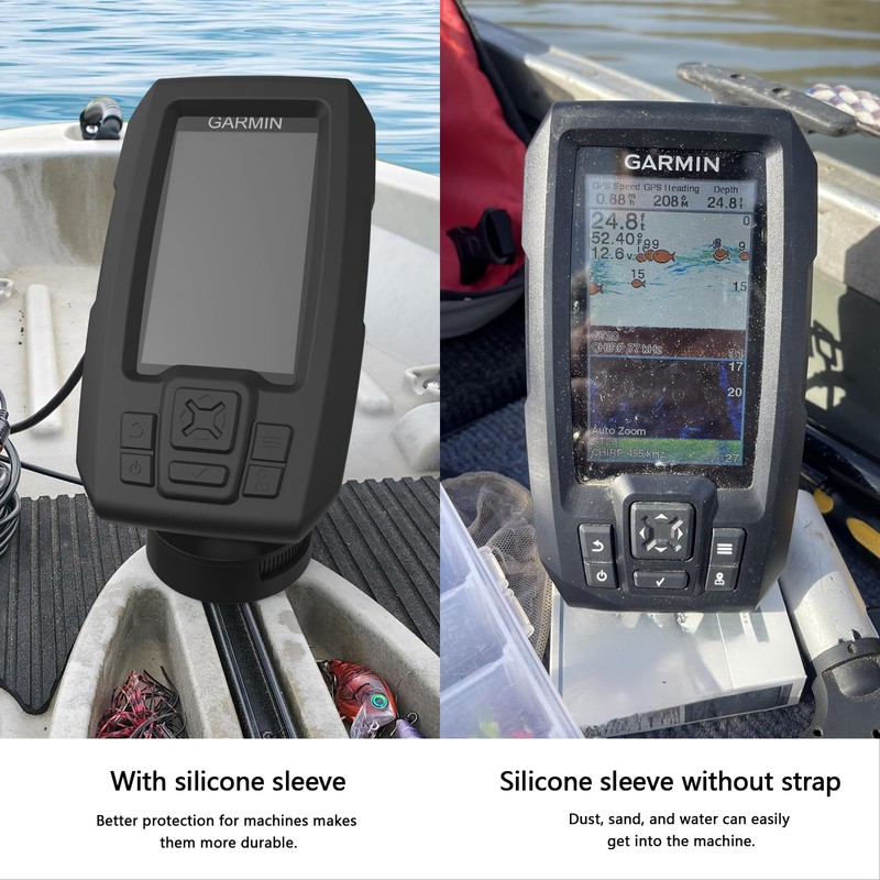 VOMENC Fishfinder Protective Case Silicone Cover Compatible with Garmin Striker