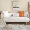 vctops Boho Circle Embroidery Couch Sofa Cover Solid Color Cotton