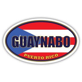 3 Pack 2x3 inches | Guaynabo City Puerto Rico State Flag | PR Flag Guaynabo County Oval State Colors Construction Toolbox, Hardhat, Lunchbox, Helmet, Mechanic, Luggage