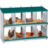 Toriexon Chicken Nesting Box, 8 Compartment Metal Nesting Box, Wall