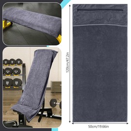 Fitness Towel 120 x 50 cm, Quick-Drying Towel with Zip Pocket, Fitness Towel Made of High-Quality Microfibre, Towels Quick-Drying for Gym, Training (Peacock Blue)