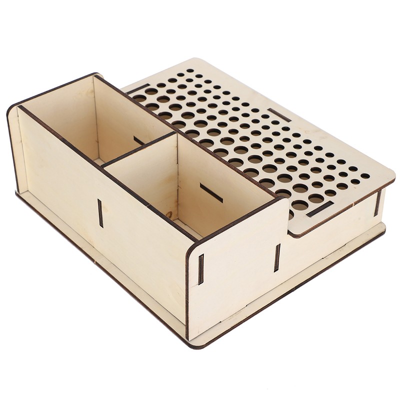 Wooden Leather Craft Tool Holder Leather Tool Organizer Wooden Box