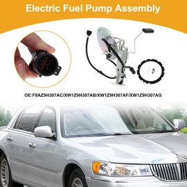 Partuto Electric Fuel Pump Assembly for Ford Crown Victoria for Lincoln Town Car Fuel Filter Pump Module with Sending Unit No.F8AZ9H307AC