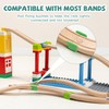 Wooden Train Track Accessories 28 pcs Wooden Track Connector Compatible