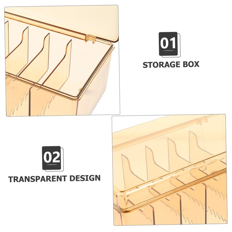 TEHAUX Cable Management Box Multi Functional Cord Organizer with Transparent