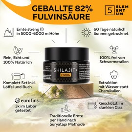 Premium Shilajit Original Himalaya 25g - 82% with the scent of honey