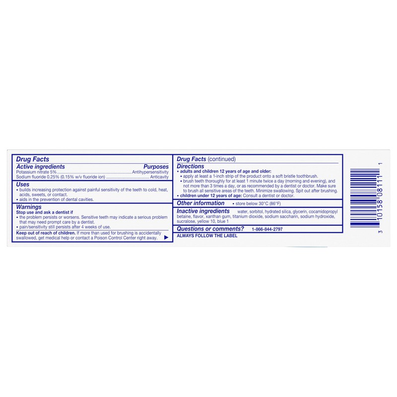 Sensodyne Fresh Mint Cavity Prevention and Sensitivity Relief Toothpaste, Sensitive