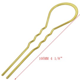 Bluemoona 10 PCS - 105mm 4 1/8" Hair Clips Hair Plug hair Clips Fork Bob Bows for Girls (Gold)