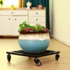 Large Metal Square Plant Caddy with Wheels 13.6” Iron Wrought