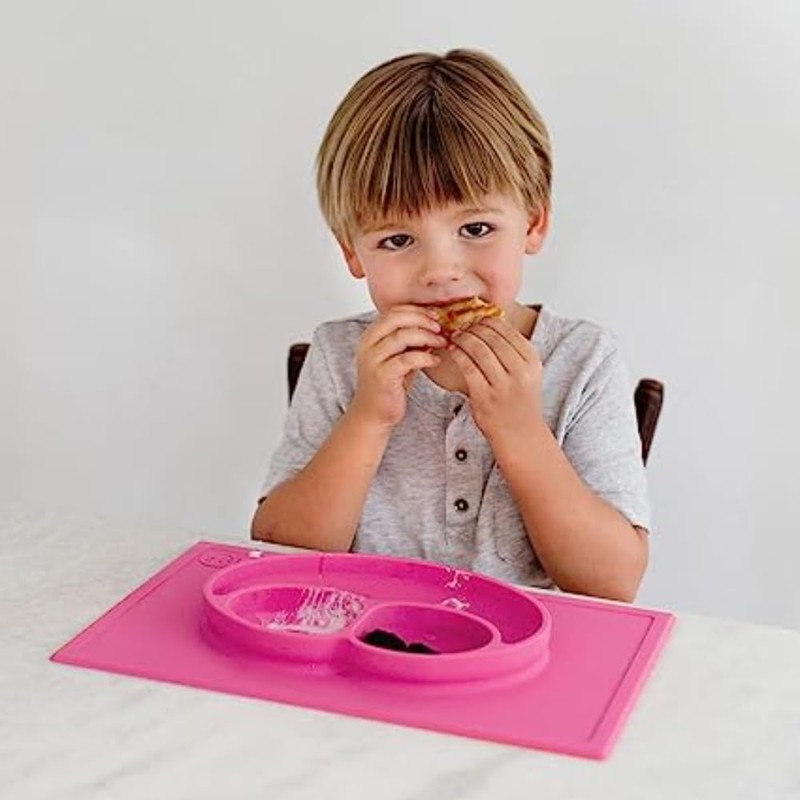 ez pz Happy Mat Plato Autoadherible de Silicón para Bebé,