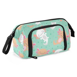 IHCVHQX Kawaii Axolotl Pencil Case Large Capacity Pencil Pouch Pen Bag Office Stationery Organizer Pencil Bag for Teens Girls Boys Adults Student