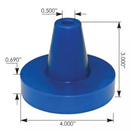 UAT FREIGHTLINER HOOD CONE (Blue Poly)  PAIR