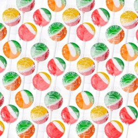 Paskesz Fun Pops - Rainbow Lollipops, 60 Count, (24 Ounce) | Individually Wrapped Rainbow Candy Suckers on Plastic Sticks in Assorted Fruit Flavors - Kosher, Gluten-free and Nut-Free