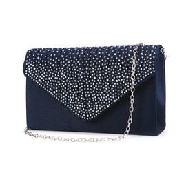 Nodykka Bolsos y bolsos de mano, bolso cruzado clásico de noche, bolso de hombro para mujer, Azul oscuro, Talla unica
