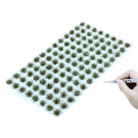 RHQFDM 120 PCS Model Making Grass Static Grass Tufts Static Grass Tufts Model Making Miniature Deco Model Making For DIY Railway Train Landscape Artificial Grass Miniature Grass Deco(Small Grass 7#)