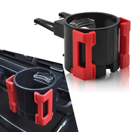 JSCARLIFE Air Vents Car Cup Holder, Cup Holder Expander for Car Air Vents, Suitable for Cars and Trucks with Horizontal Blade Vents (Red)