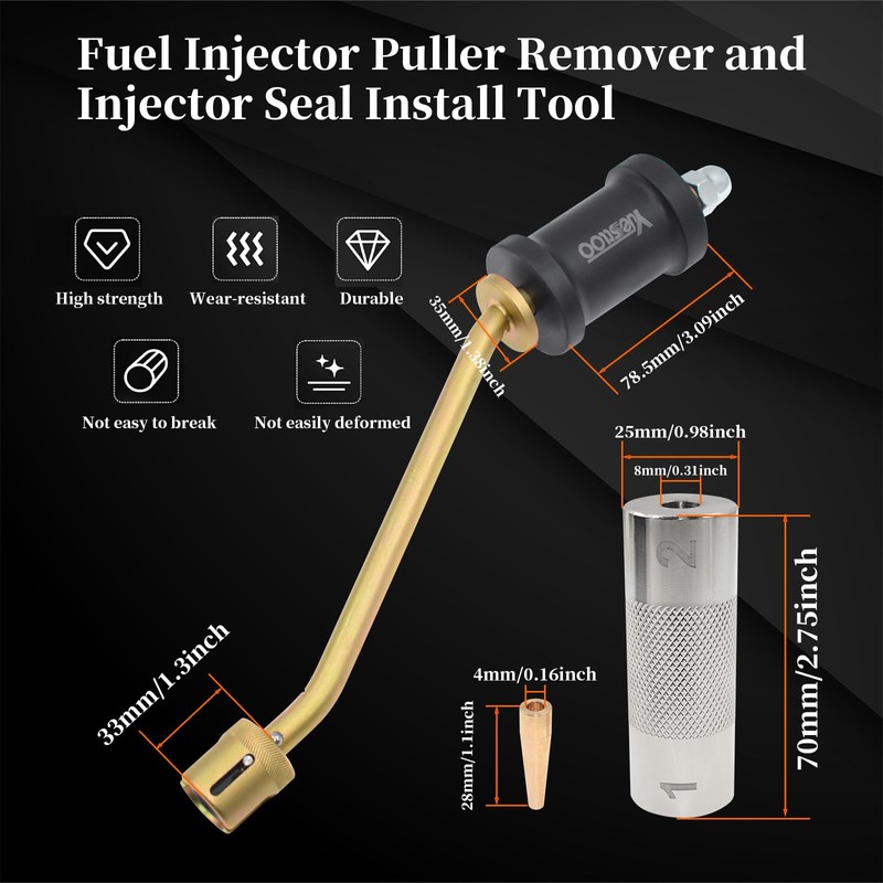 Fuel Injector Puller Remover and Injector Seal Install Tool, Fuel