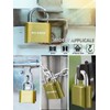 DELSWIN 4-Digit Combination Lock Outdoor Padlock - Heavy Duty Locker