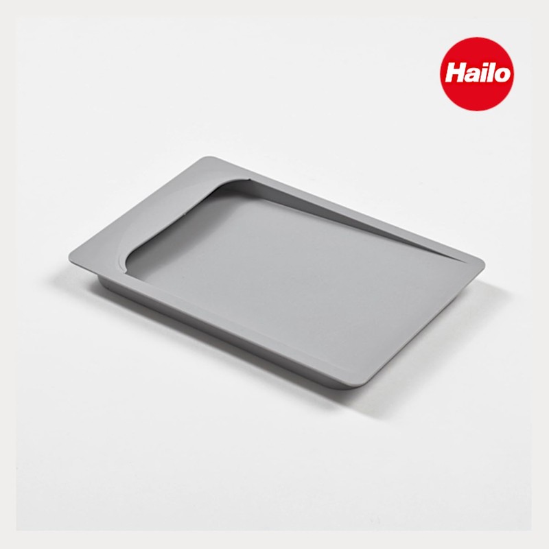 Hailo 1082739 Container Lid with Recessed Grip Plastic Grey Organic