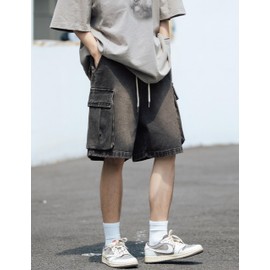 Y2k Baggy Jeans Shorts Men Hip Hop Shorts Baggy Jorts Grunge Shorts Vintage Streetwear Jeans Shorts Skater Jeans
