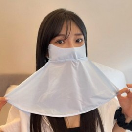 Blue Cooling Mesh Neck Gaiter Sun Mask with Ear Loops for Face (Golf, Cycling) Walking 2ea