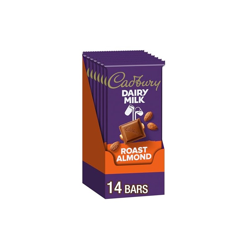 CADBURY DAIRY MILK Roast Almond Milk Chocolate Candy Bars, 3.5
