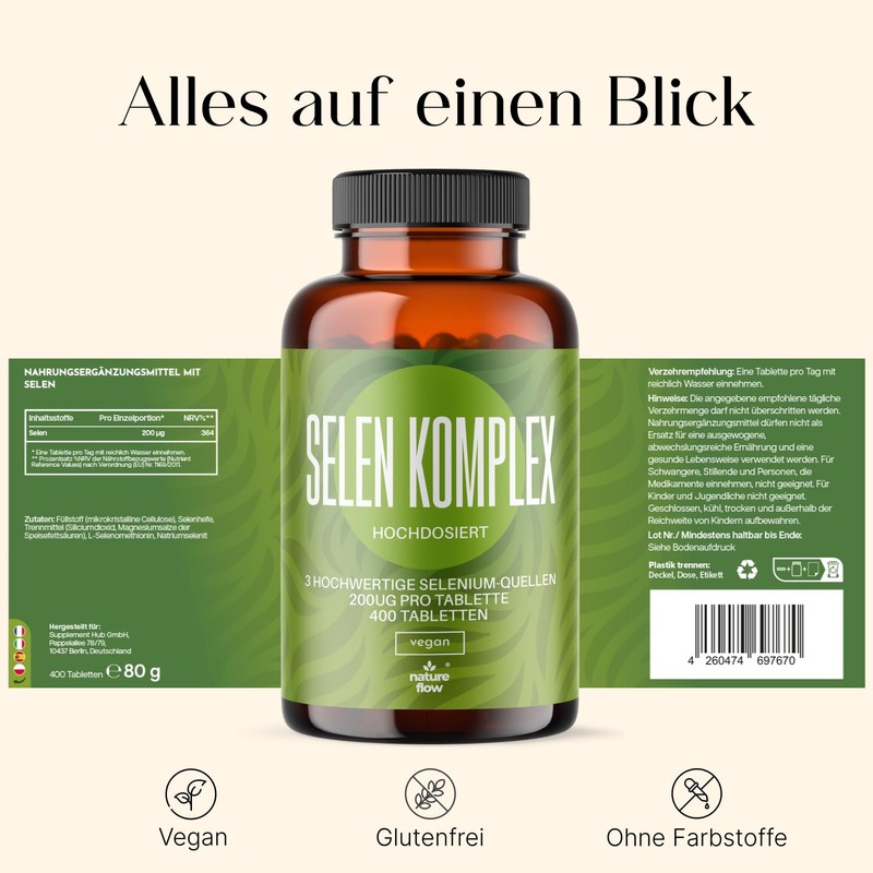 Selenium High Dose Triple Complex - 400 Tablets - 200