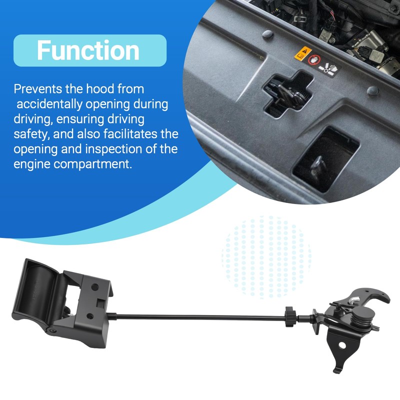 Front Hood Latch Assembly Fits for 2013-2019 Hyundai Santa FE