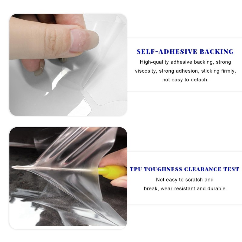 12PCS Car Door Handle Protector, Waterproof Anti-Scratch Film Clear Invisible