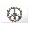 CafePress Butterflies Peace Sign Rectangle Bumper Sticker Car Decal