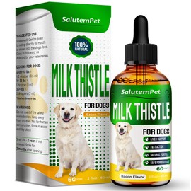 Milk Thistle for Dogs | Dog Liver Supplement for All Ages and Breeds | Here is Only Herbal Composition | + Attractive and Super Yummy Bacon Flavor | 2 Oz
