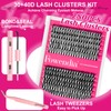 Fowendia Lash Clusters Kit Fluffy 30D 40D Individual Lashes D
