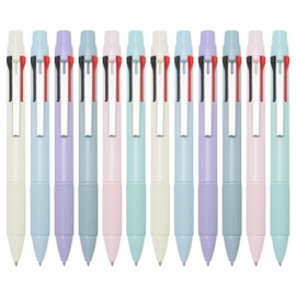 Aisibeiger Multicolor Ball Point Pens 4-in-1 Colored Pens (1.0mm) Assorted Inks 4-Color Ballpoint Pen (12-count)