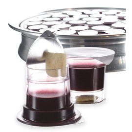 Cups Pre-filled Communion Cups - Tray & Seatback Pew Compatible Prefilled Communion Cups and Wafer - Concord Grape Juice and Bread - Box of 200 - EASY Open Fresh Communion Made in the USA