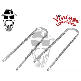 Vintage Lowrider 2 Vintage Lowrider 16" Double Square Twisted Fender Brace Chrome Bike Bicycle